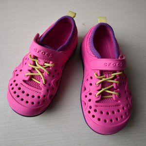 Pink Crocs Girl Swiftwater Shoes - size 10